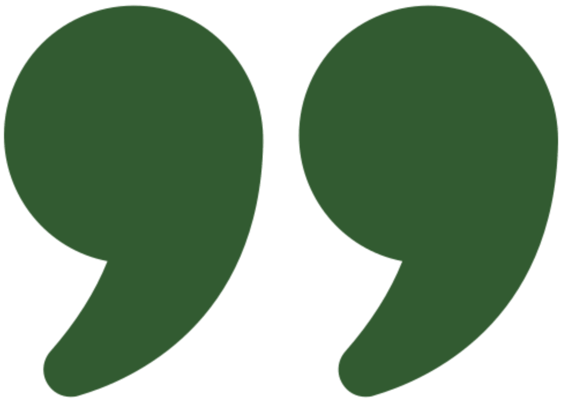 Dark green quote symbols illustration