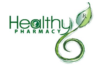 Healthy Pharmacy logo with green leaf design